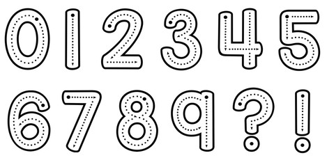 Teacher Font Trace Number Formation