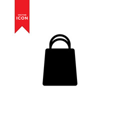 Shopping bag icon vector. Simple design on trendy icon.