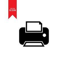 Printer icon vector. Flat design style on trendy icon.