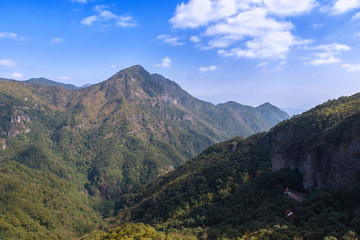 grotesque mountain under the blue sky