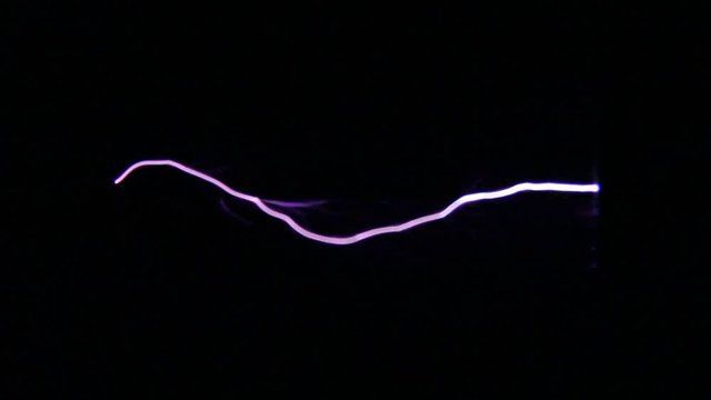 This Spark discharge created in the air. Is used to observe the phenomenon.