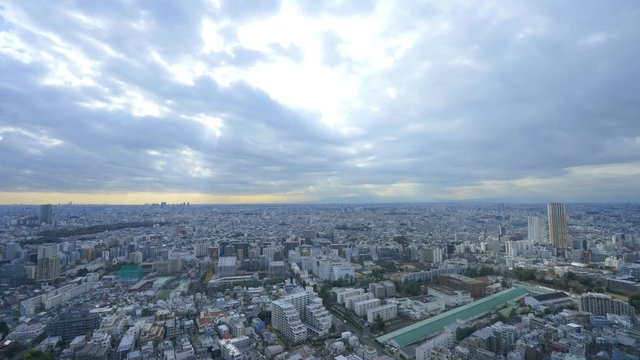 Tokyo Timelapse - Meguro Setagaya Kanagawa area Sunbeam Crepuscular rays Twilight