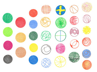  color pencil painted circle texture image