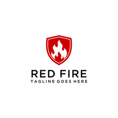 Creative luxury fire flames design logo icon vector silhouette template