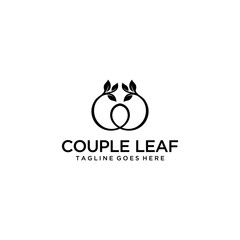 Luxury natural leaves icon design logo concept icon template