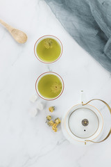 Chrysanthemum tea and tea set