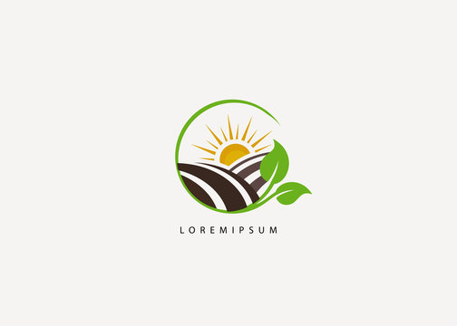 green plantations, hillside sunscape landscape logos
