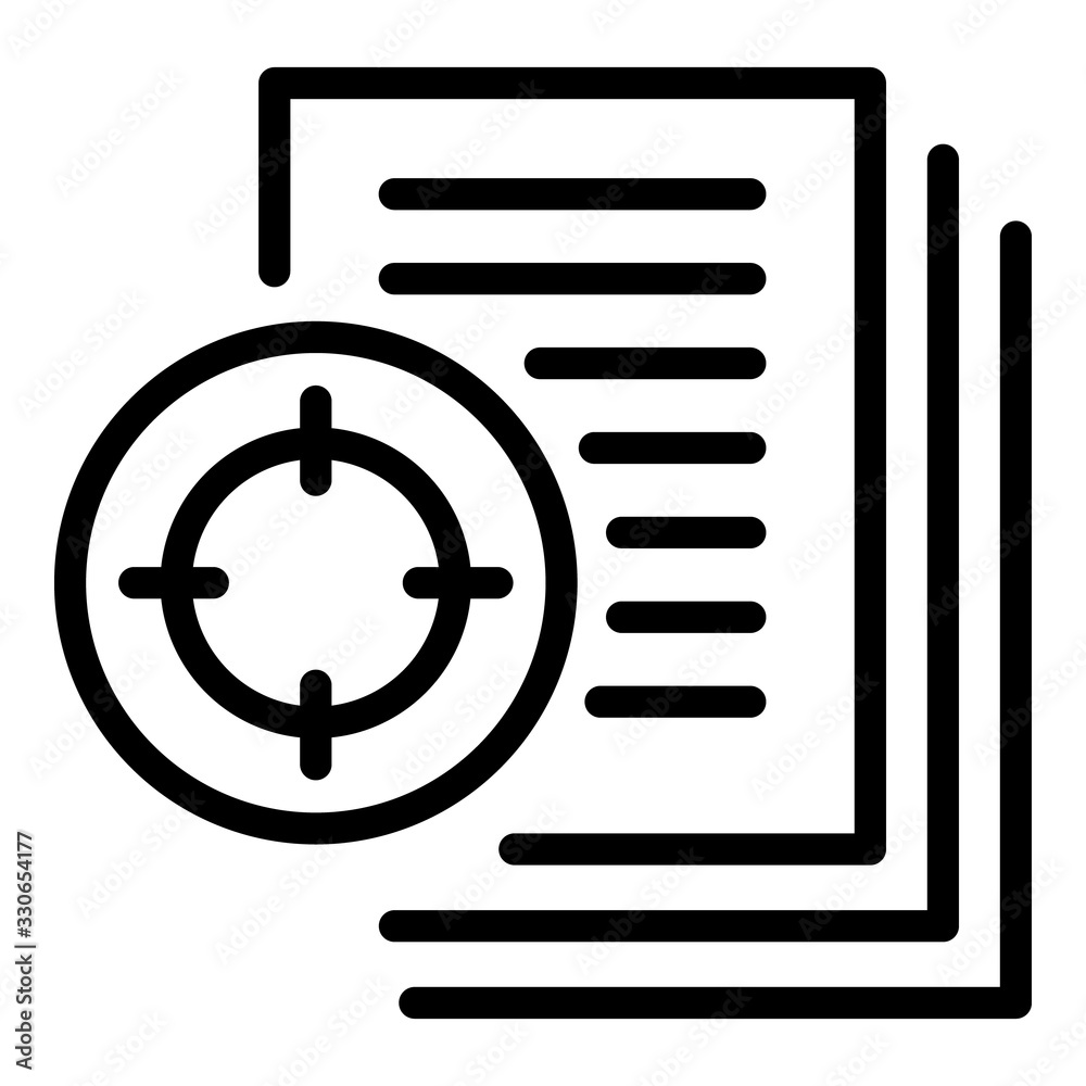 Poster audit icon. outline audit vector icon for web design isolated on white background