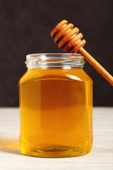 Jar of Honey with Honey Dipper