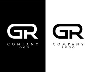 Initial Letter GR, RG Logo Template Design vector