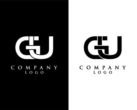 Initial Letter GU, UG Logo Template Design vector