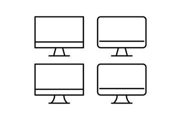 Desktop icon set, screen tv