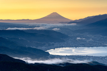 Mt Fuji sunrise from Takabocchi highlands