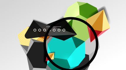 Abstract background - 3d polygonal geometric shapes composition. Vector Illustration For Wallpaper, Banner, Background, Card, Book Illustration, landing page