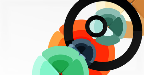 Abstract background, trendy color circles geometrical composition. Vector Illustration For Wallpaper, Banner, Background, Card, Book Illustration, landing page