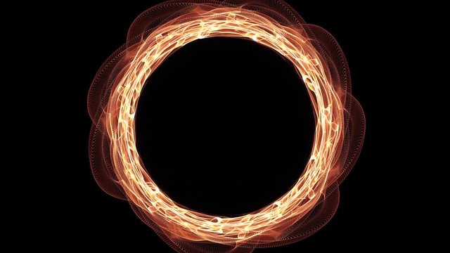 Colored smoke in circular motion / Twisting smoke. Separated on pure black background, contains alpha channel.