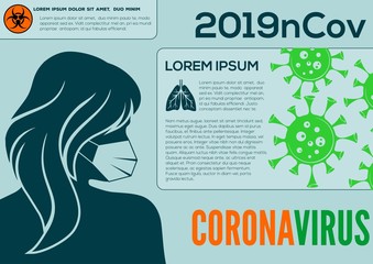 Coronavirus 2019-nCoV design template. Vector illustration