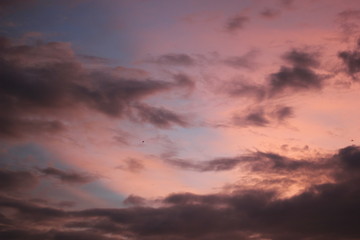 Fototapeta na wymiar The color of the evening sky