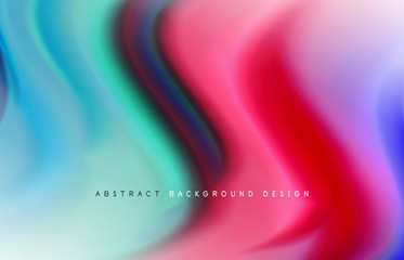 Abstract background - fluid color gradient waves, with dynamic motion line effect. Vector Illustration For Wallpaper, Banner, Background, Card, Book Illustration, landing page