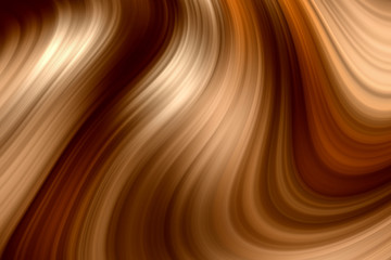 Abstract 3D rendering elegant brown color swirl effect illustration texture wallpaper. Vibrant Color wavy striped pattern for design and background. Abstract Science and Technology background