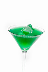 green coctail on rocks