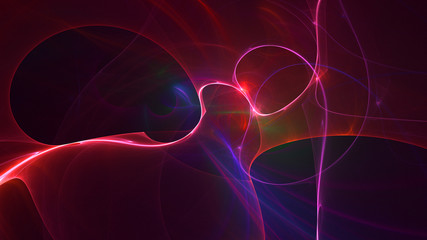 3D rendering abstract colorful fractal light background