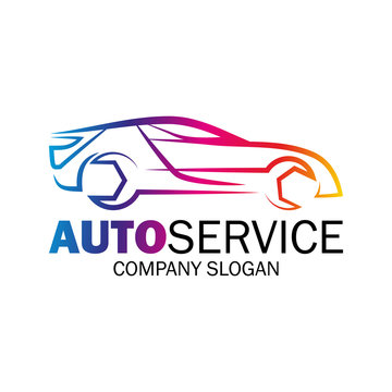Auto service. Logo wektor.