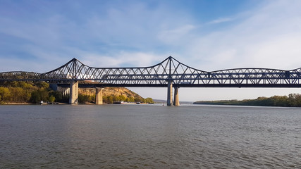 Anghel Saligni bridge on the Danube river