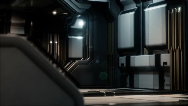 futuristic sci fi Spaceship interior