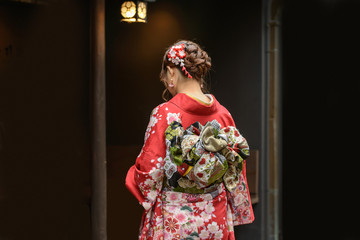 Girl dressed Yukata