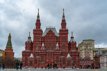historical museum building on red square in Moscow