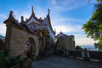 Naklejka premium Traditional Chinese temples made of stone