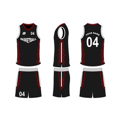 Basketball jersey set template collection.