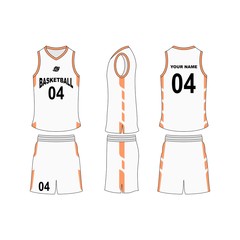 Basketball jersey set template collection.