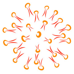 large microbe, a virus with many spikes