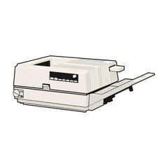 Printer vector illustrations isolated on a white background in EPS10