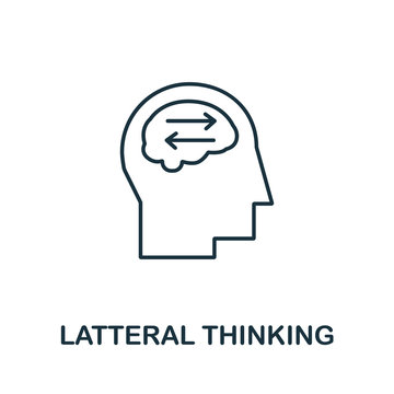 Latteral Thinking icon from life skills collection. Simple line Latteral Thinking icon for templates, web design and infographics