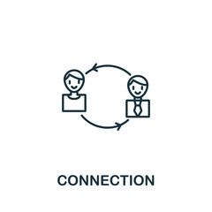 Fototapeta na wymiar Connection icon from teamwork collection. Simple line element Connection symbol for templates, web design and infographics