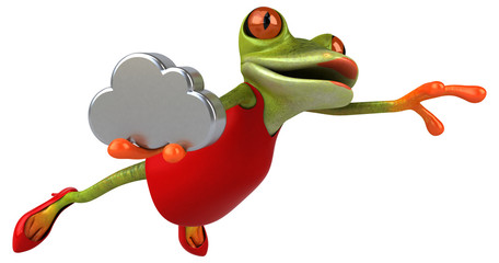 Fun frog - 3D Illustration