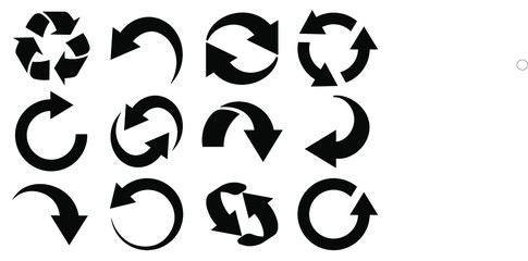 Simple set of  icons related to interface arrows.