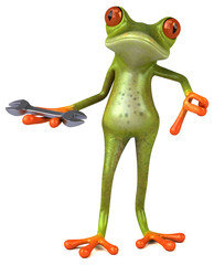 Fun frog - 3D Illustration