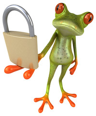 Fun frog - 3D Illustration