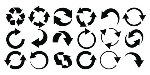 Simple set of  icons related to interface arrows.