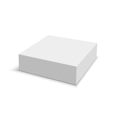 White square box. Package. Vector illustration.
