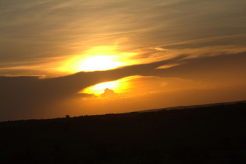 Landscape - Clouds over Sun During Sunset