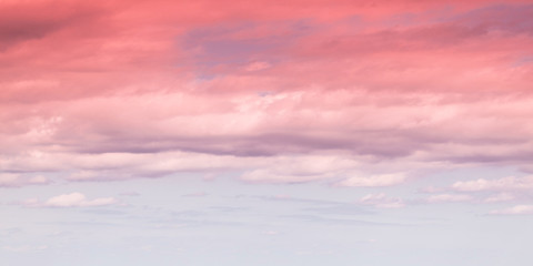 Colorful cloudy sky at early evening