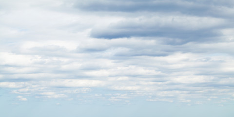 White clouds in blue sky. Natural background
