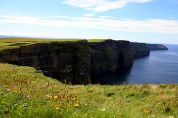 Burren (Ireland), - July 20, 2016: Cliffs of Moher, Burren region, Co. Clare, Ireland