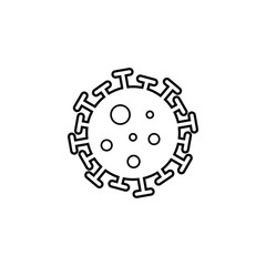 2019-nCoV Novel Coronavirus Bacteria. Coronavirus Bacteria Icon. No Infection and Stop Coronavirus Concept. Dangerous Coronavirus Cell in China, Wuhan. Isolated Vector Icon 