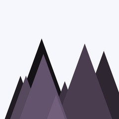 Moon and Mountains Panorame Generative Art background illustration